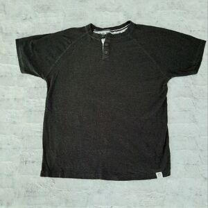 Free Planet mens gray short sleeve cotton shirt.  Size L.